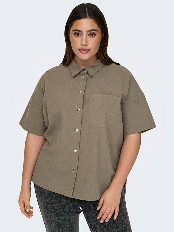 CARHARLOW - Plus Size Skjorte fra Only Carmakoma