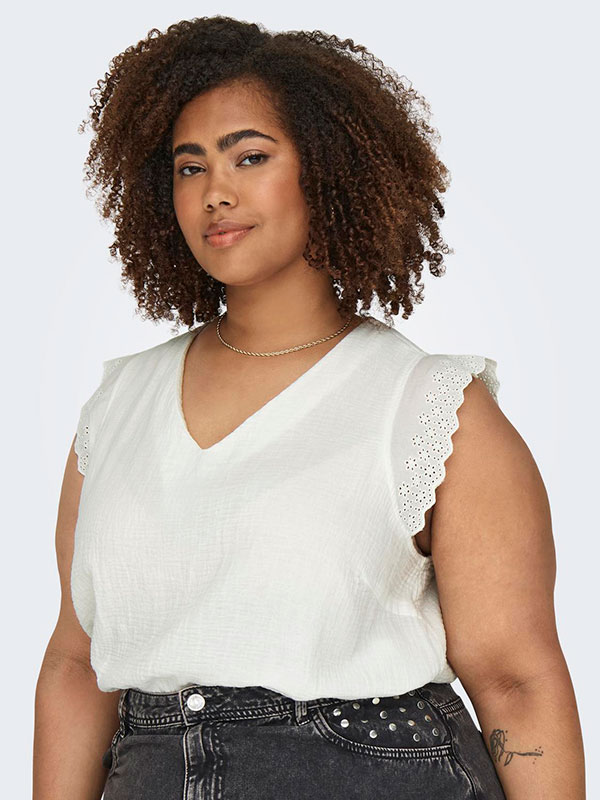 CARTHYRA - Plus Size Bluse fra Only Carmakoma