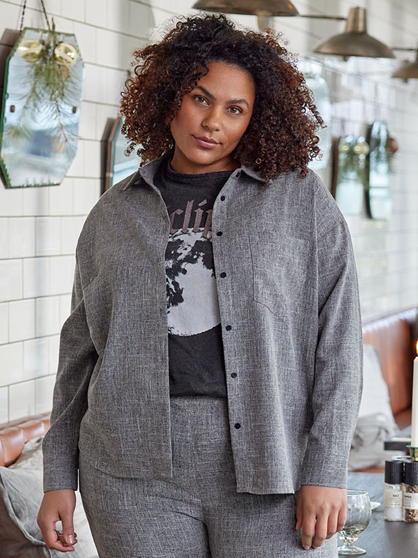 CARSUTTIN - Plus Size Suit pants fra Only Carmakoma