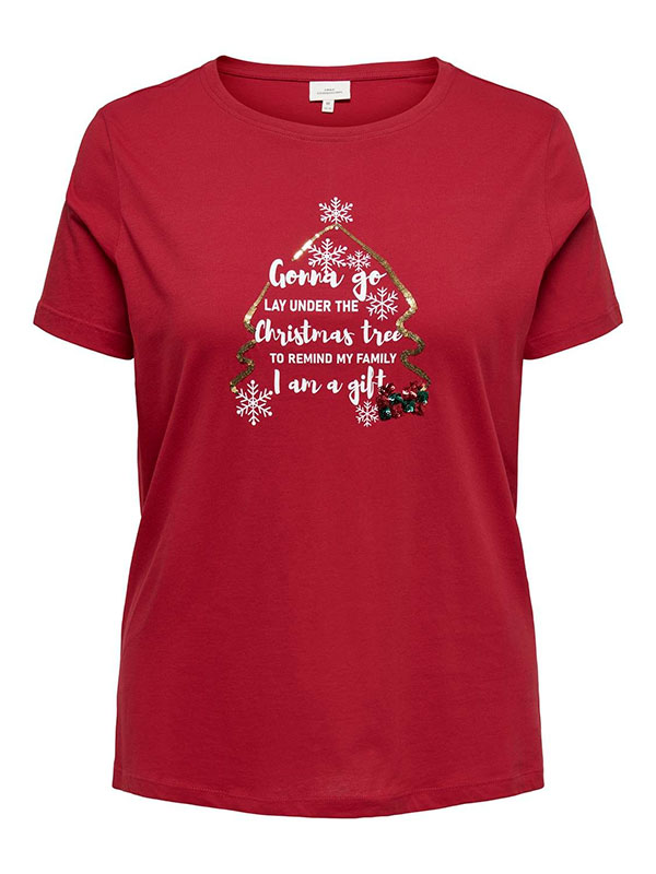CARXMAS - Plus Size T-shirt fra Only Carmakoma
