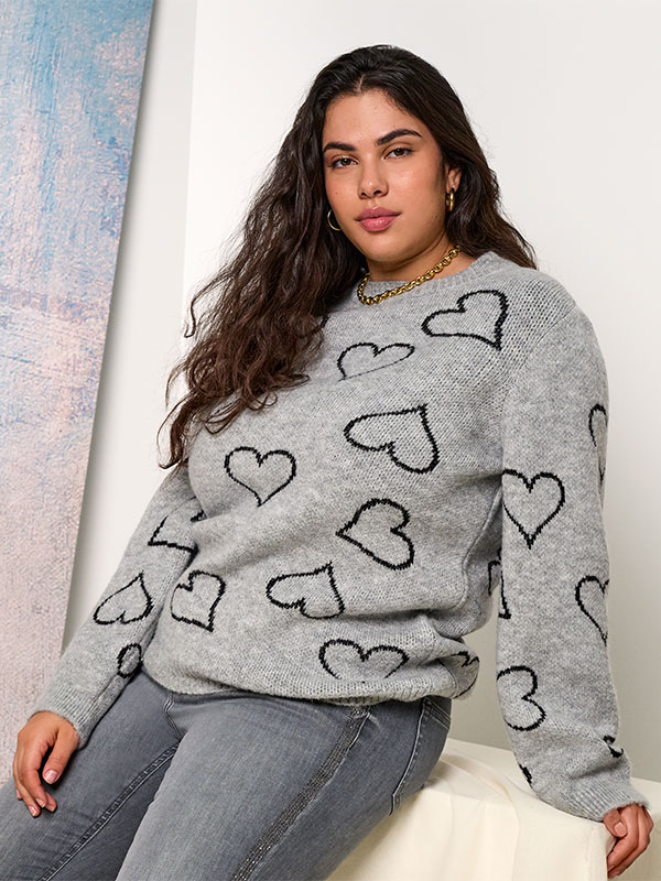 CARHAPPIE - Plus Size Genser fra Only Carmakoma