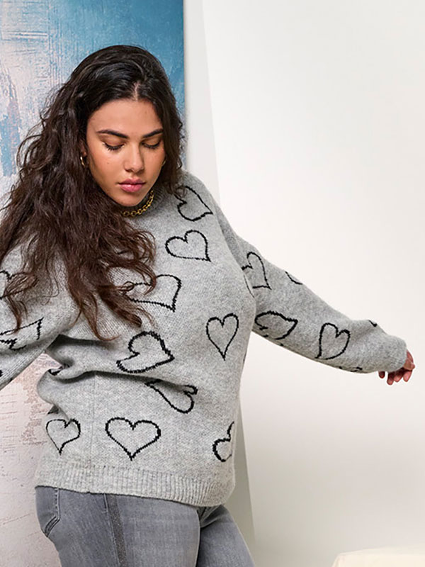 CARHAPPIE - Plus Size Genser fra Only Carmakoma