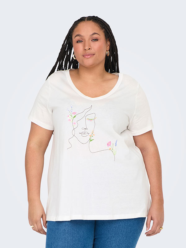 CARBONNIE - Plus Size T-shirt fra Only Carmakoma