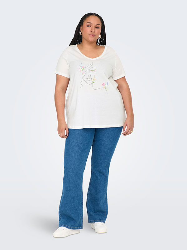 CARBONNIE - Plus Size T-shirt fra Only Carmakoma