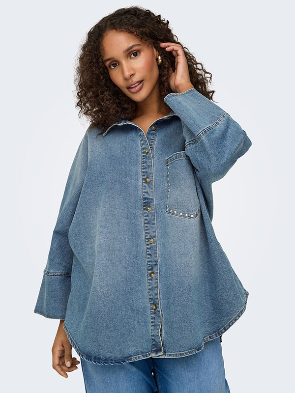 CARGRACE - Plus Size Skjorte fra Only Carmakoma