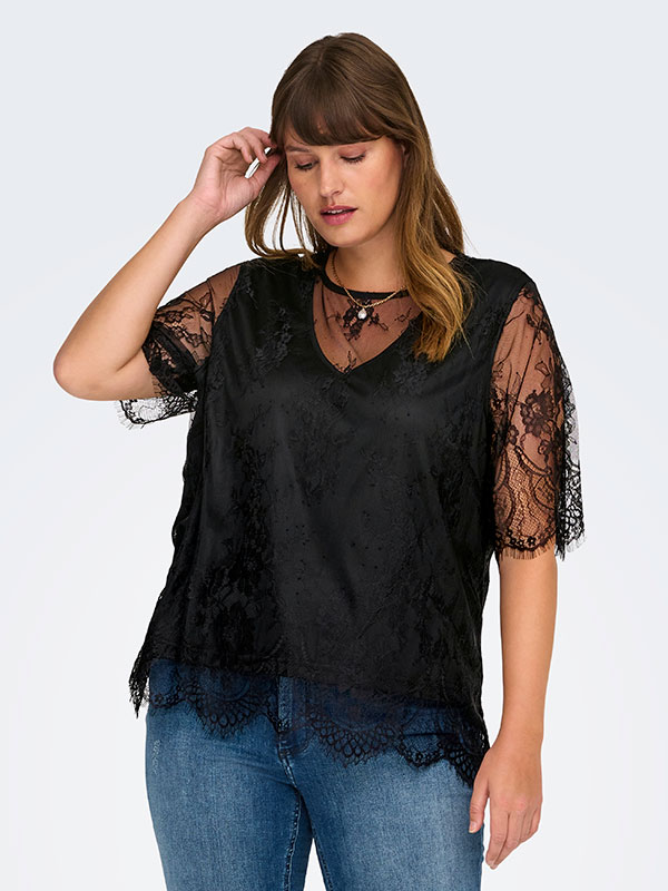 CAREVERLYN - Plus Size Bluse fra Only Carmakoma