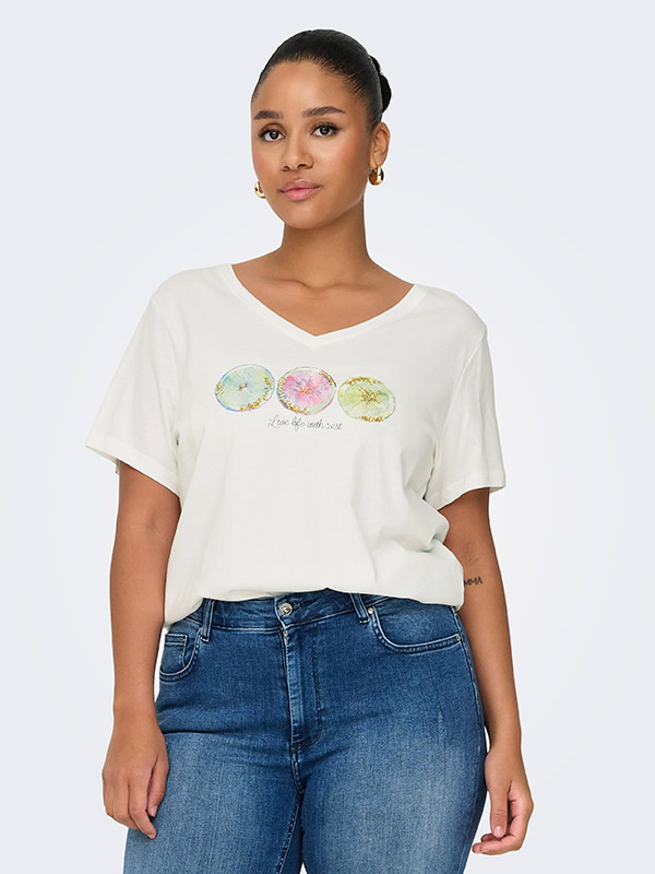 CARTIRA - Plus Size T-shirt fra Only Carmakoma