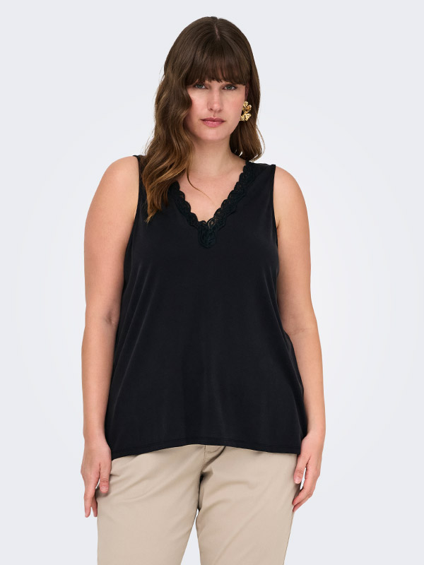 CARFREE - Plus Size Topp fra Only Carmakoma