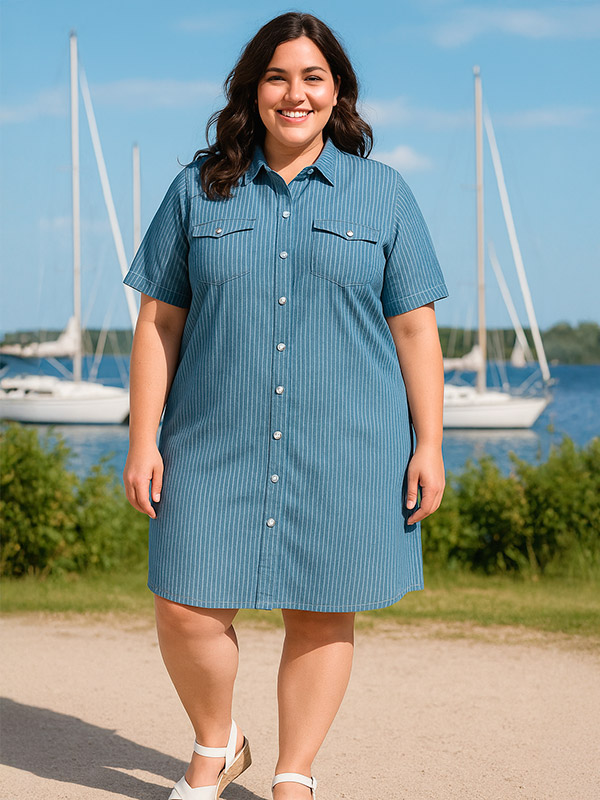 CARLOLAH - Plus Size Kjole fra Only Carmakoma
