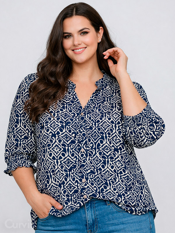 CARRAYA - Plus Size Bluse fra Only Carmakoma
