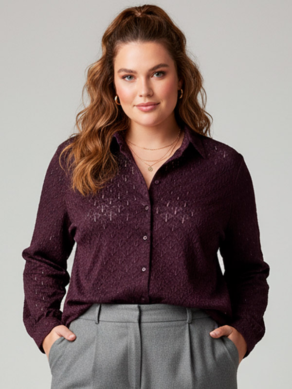 CARAUBREY - Plus Size Skjorte fra Only Carmakoma