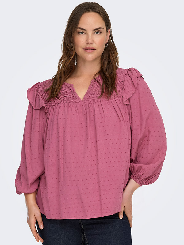 CARLIDA - Plus Size Bluse fra Only Carmakoma