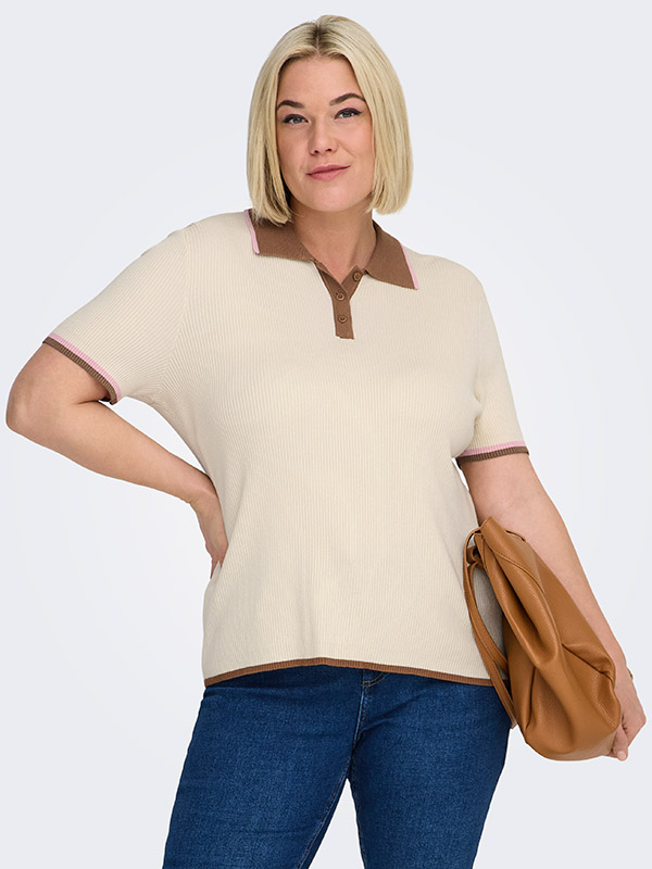 CARMEDDI - Plus Size Bluse fra Only Carmakoma