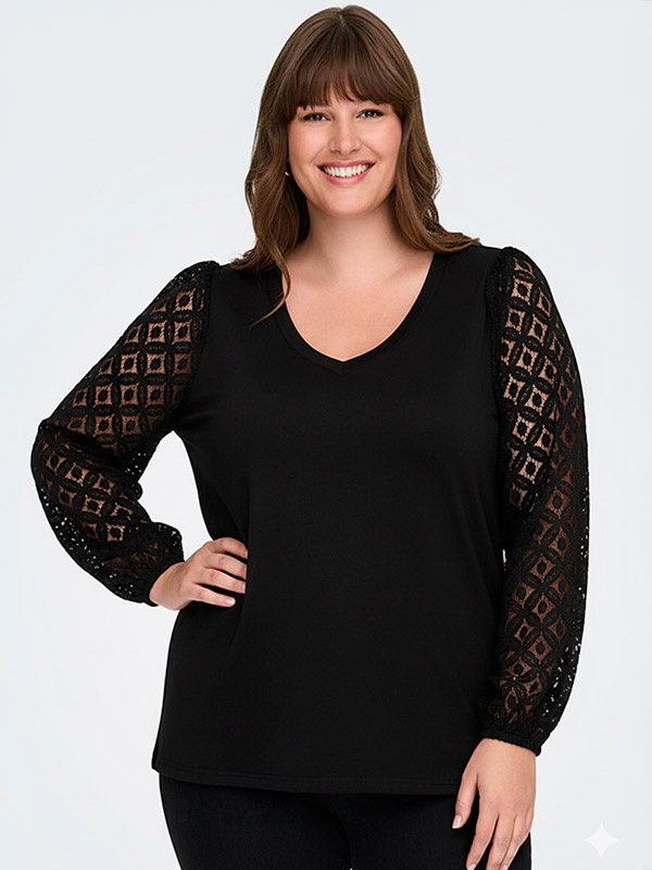 CAREFFIE - Plus Size Bluse fra Only Carmakoma