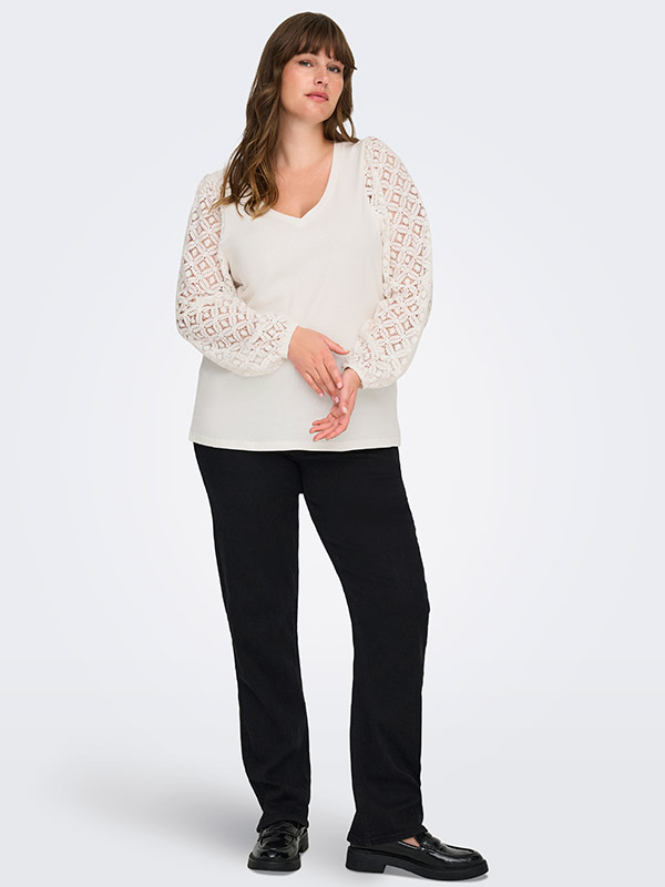 CAREFFIE - Plus Size Bluse fra Only Carmakoma