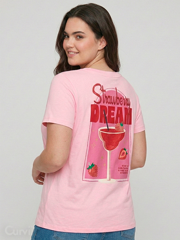 CARADDISON - Plus Size T-shirt fra Only Carmakoma