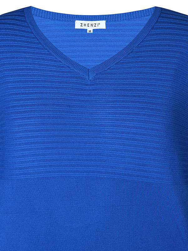 200085-Kogle085-Pulloverl/s-Lapisblue fra Zhenzi