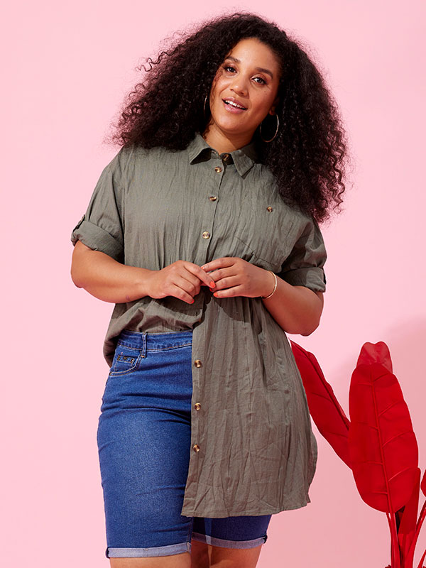 SAVANNA - Plus Size Skjorte fra Zhenzi