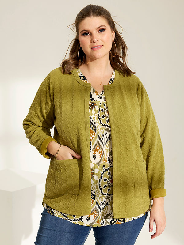 REIMER - Plus Size Cardigan fra Zhenzi