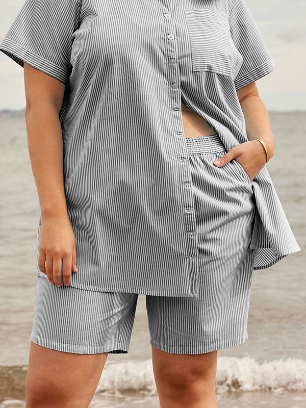 SANDRA - Plus Size Shorts fra Zhenzi