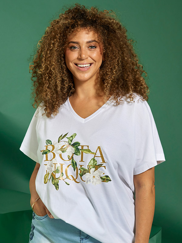ZH-LEIA - Plus Size T-shirt fra Zhenzi