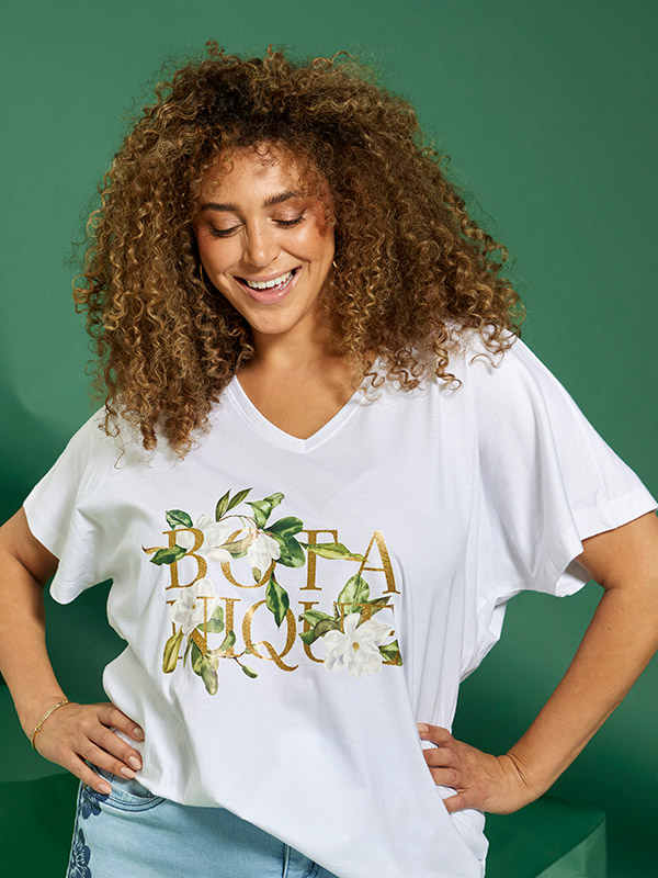 ZH-LEIA - Plus Size T-shirt fra Zhenzi