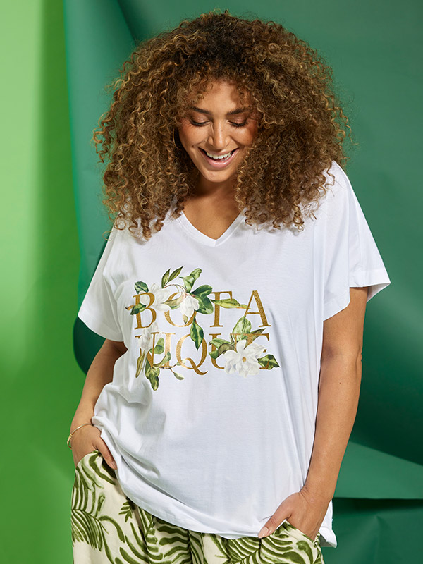 ZH-LEIA - Plus Size T-shirt fra Zhenzi