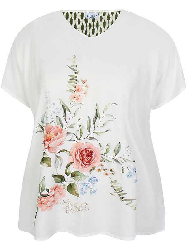 ZH-LUCY - Plus Size T-shirt fra Zhenzi