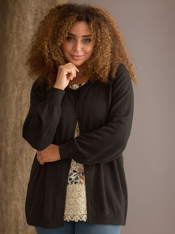 ZH-KOGLE - Plus Size Cardigan fra Zhenzi