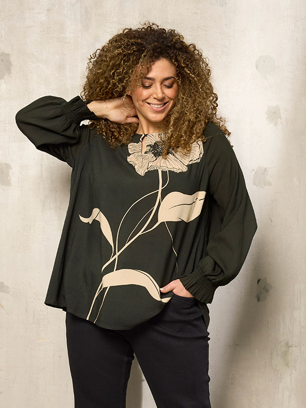 ZH-SIBA - Plus Size Bluse fra Zhenzi