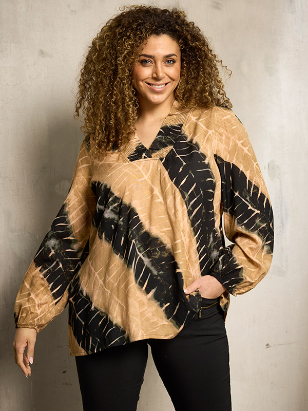 ZH-SILK - Plus Size Bluse fra Zhenzi