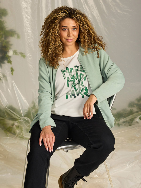 ZH-MYA - Plus Size Cardigan fra Zhenzi