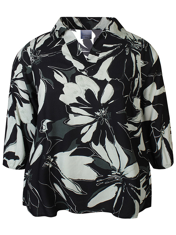 ZH-AMAYA - Plus Size Bluse fra Zhenzi