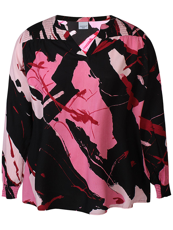 ZH-ANITY - Plus Size Bluse fra Zhenzi