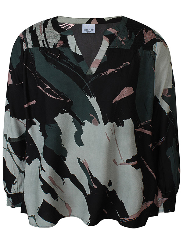ZH-ANITY - Plus Size Bluse fra Zhenzi
