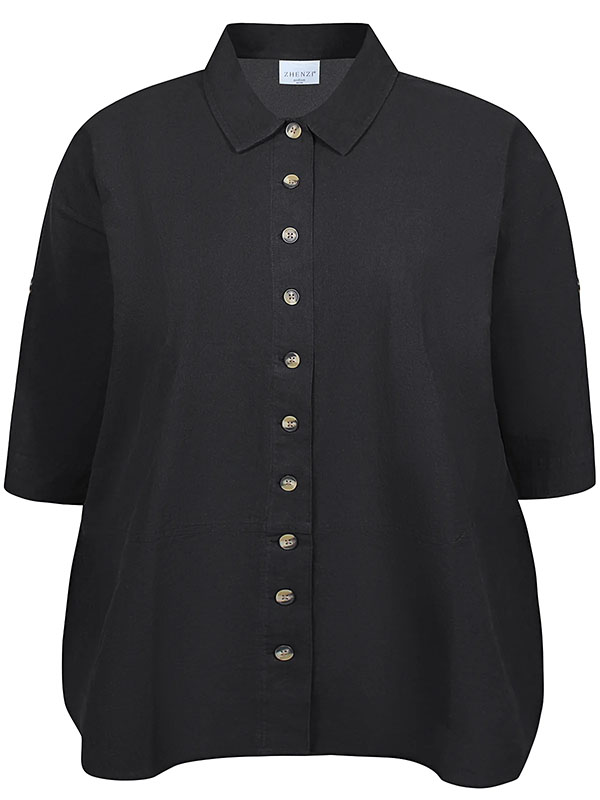 ZH-AMIN - Plus Size Skjorte fra Zhenzi