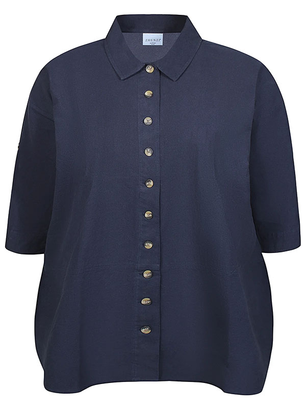 ZH-AMIN - Plus Size Skjorte fra Zhenzi