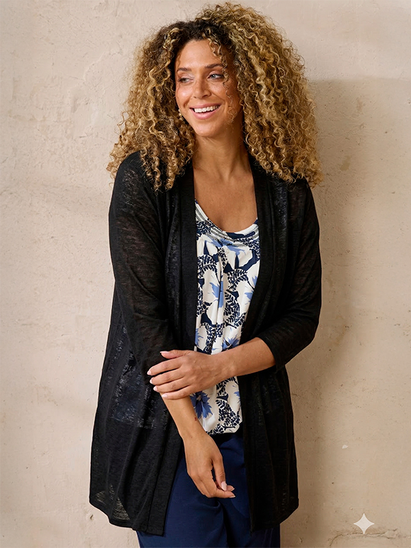 ZH-AGAR - Plus Size Cardigan fra Zhenzi