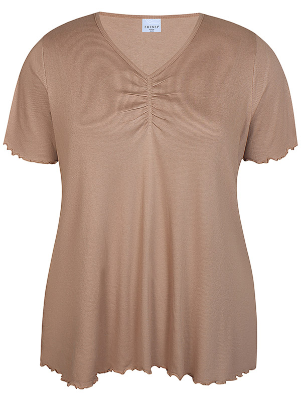 ZH-LARA - Plus Size T-shirt fra Zhenzi