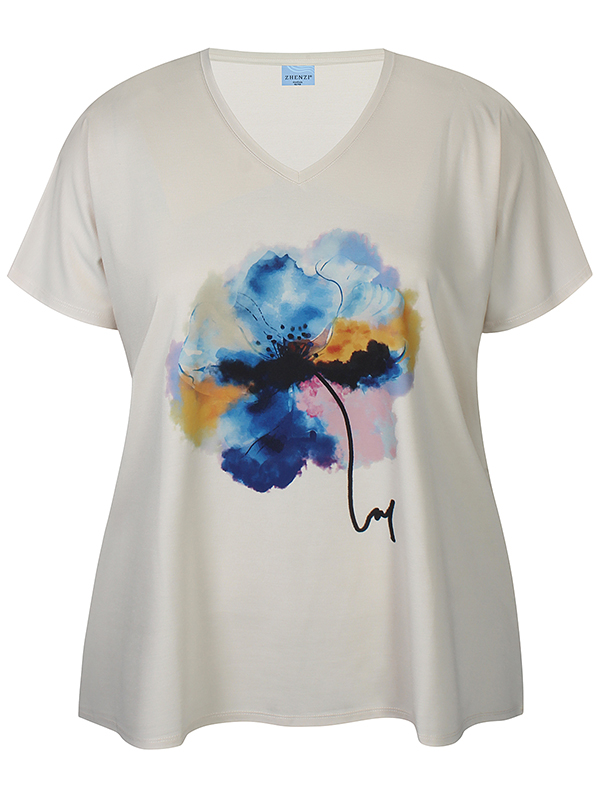 ZH-CHLOE - Plus Size T-skjorte fra Zhenzi