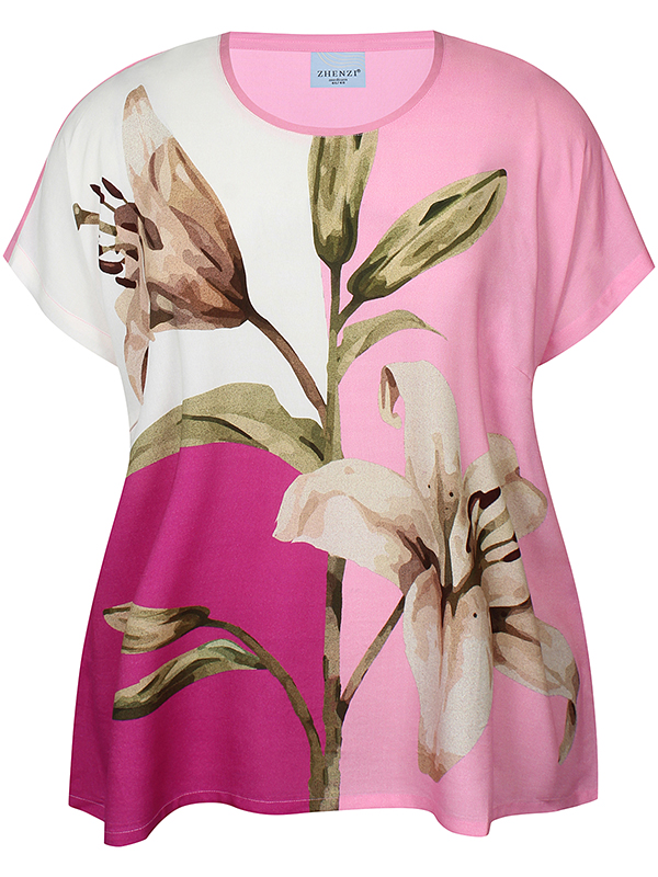 ZH-EDITH - Plus Size Bluse fra Zhenzi