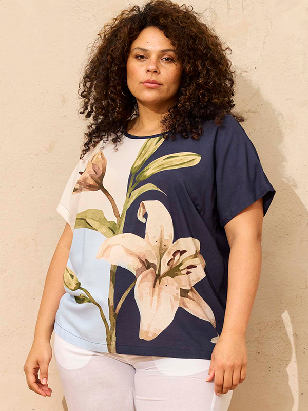 ZH-EDITH - Plus Size Bluse fra Zhenzi