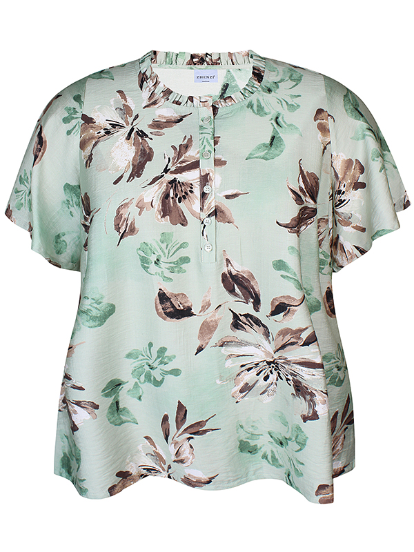 ZH-FREYA - Plus Size Bluse fra Zhenzi