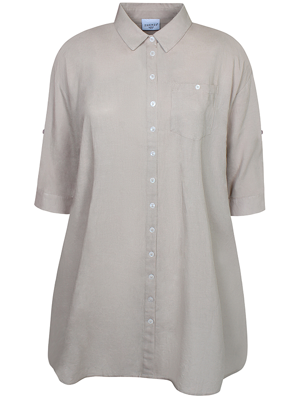 ZH-HYLA - Plus Size Skjorte fra Zhenzi