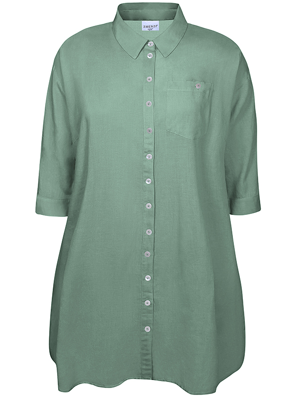 ZH-HYLA - Plus Size Skjorte fra Zhenzi