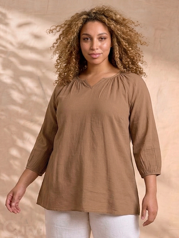 ZH-GEMMA - Plus Size Bluse fra Zhenzi