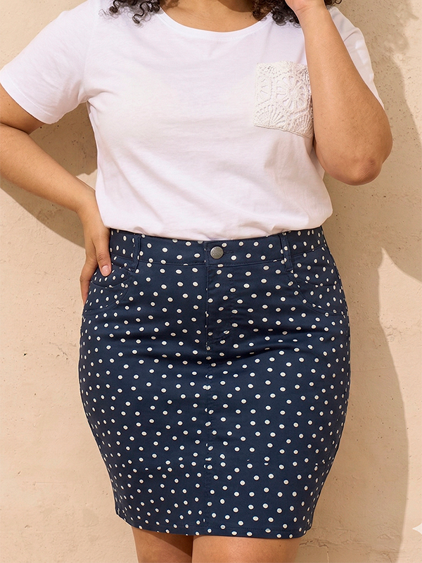 ZH-BOYER - Plus Size Skjørt fra Zhenzi