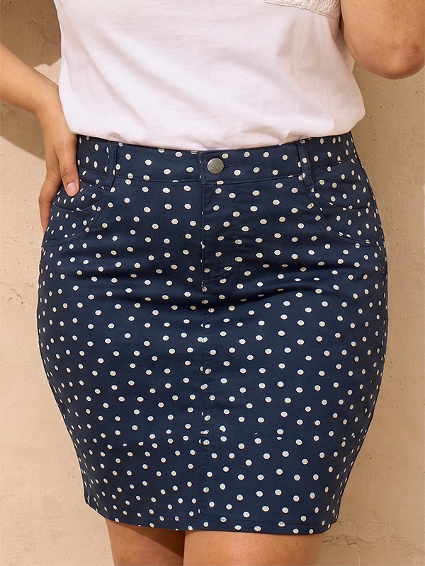 ZH-BOYER - Plus Size Skjørt fra Zhenzi