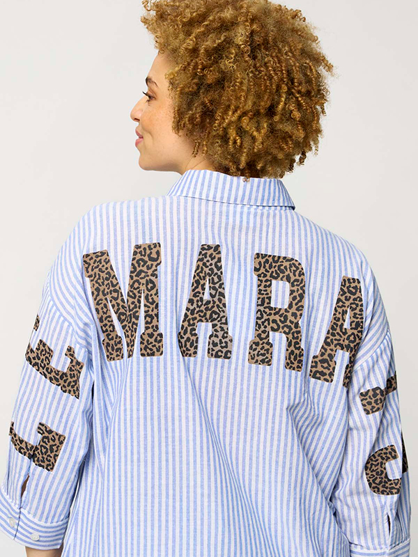 ZH-MABEL1569-SHIRT3/4 - Plus Size Tunika fra Zhenzi