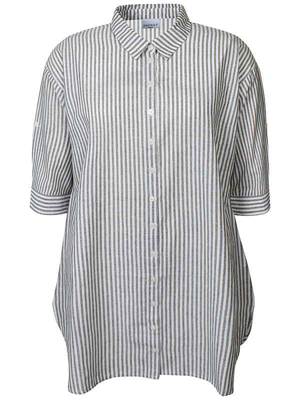 ZH-MABEL1569-SHIRT3/4 - Plus Size Tunika fra Zhenzi